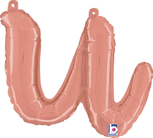 Ballongkungen Bokstavballong Script Roségull Bokstav U 34721RG