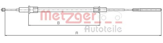 Metzger Tautrekk parkeringsbrems METZGER 10.4153