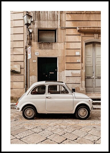 Classic Car in Urban Setting Plakat Plakat / 70x100cm
