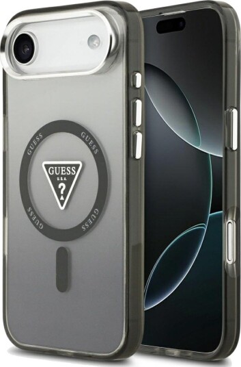 Guess IML Gradient Triangle Logo Mobildeksel med MagSafe til iPhone Air - Svart