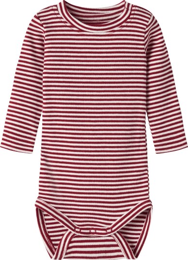 Name It Nbndab Langermet Body - Rød Dahlia - Størrelse 74