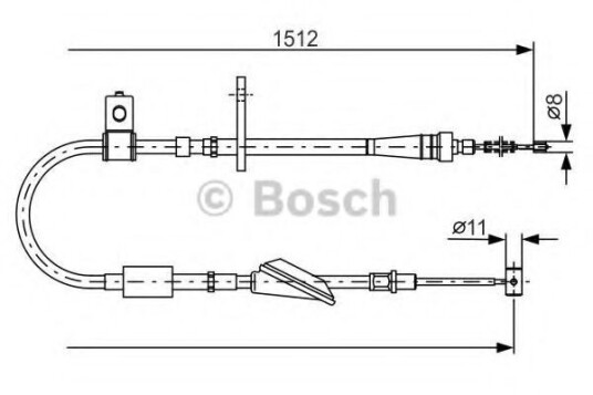 Tautrekk, håndbremse BOSCH 1 987 482 176