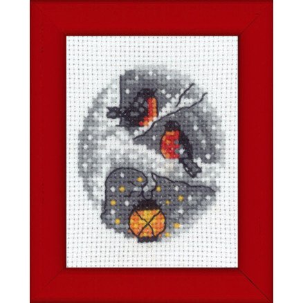 Permin Broderisett Bilde av fugler i tre 6x8cm