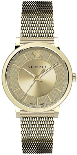 Versace Herreklokke VE5A00720 V Circle Gullfarget/Gulltonet stål Versace Herreklokke VE5A00720 V Circle Gullfarget/Gulltonet stål