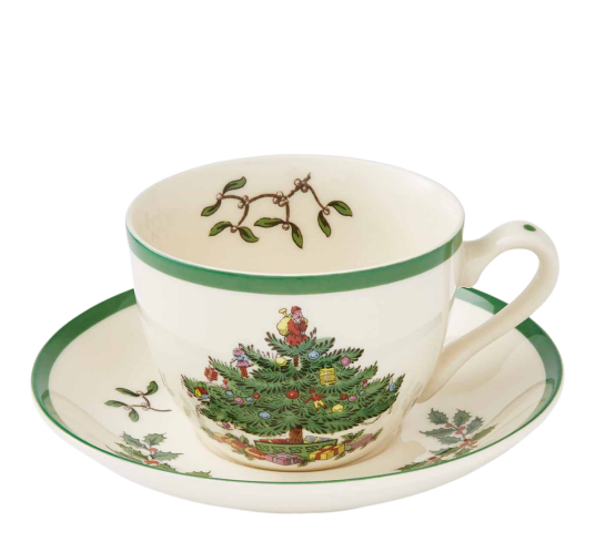 Spode Christmas Tree tekopp over under