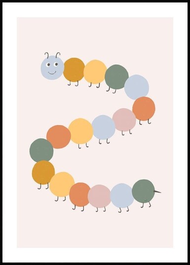 Cute Catterpilar Ratio2x3 Plakat Plakat / 21x30cm