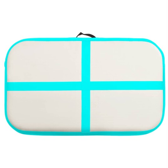 vidaXL Oppblåsbar gymnastikkmatte med pumpe 60x100x10 cm PVC grønn vidaXL Oppblåsbar gymnastikkmatte med pumpe 60x100x10 cm PVC grønn