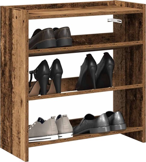Skohylle gammelt tre 60x25x62 cm konstruert tre 8721158649256 Skohylle gammelt tre 60x25x62 cm konstruert tre 8721158649256