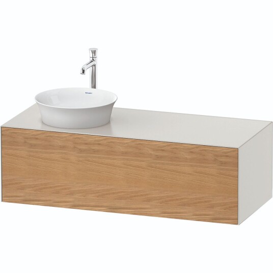 Duravit White Tulip Servantskap 1 skuff 130x55x40,8 cm Eik/Nordisk Hvit Matt