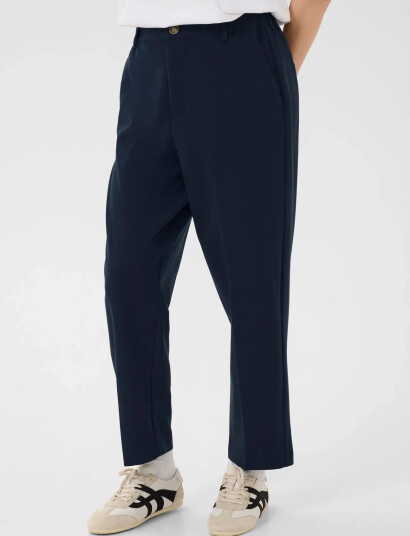 Kaffe Kaheather Cropped Pants   Navy   38