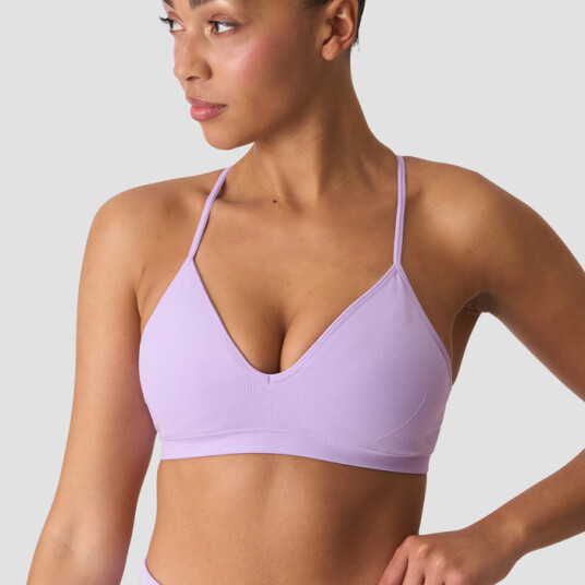 Icaniwill Smooth Seamless Sports BH med Tynne Stropper Lilla Lila X small