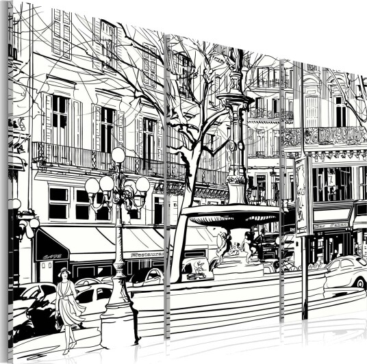 Bilde Skisse Av Et Parisisk Torg 60x40 Artgeist sp. z o. o.