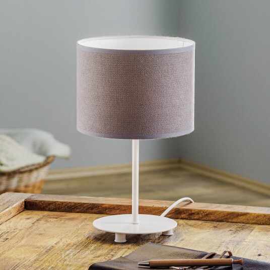 Duolla Bordlampe Pastell Roller høyde 30 cm grå