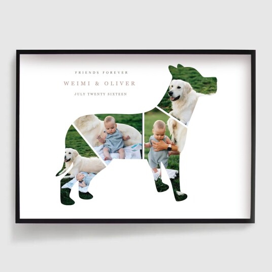 Namly Design Personalisert Plakat Hundformet Fotopplasting 4 Bilder POSTEREWJJML