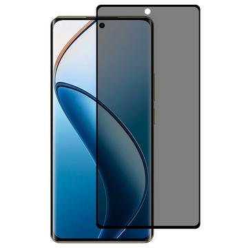 Realme 12 Pro/12 Pro+ Privacy Full Cover Beskyttelsesglass Svart Kant