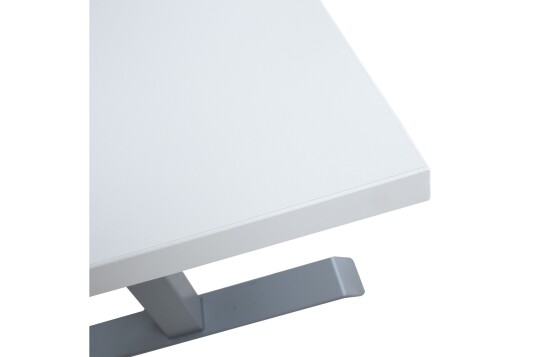 Skrivebord Cogito 2 160 cm Hev og Senkbart Hvit/Grå