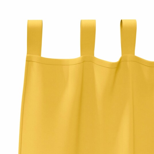 Gardiner med gardiner 2 pcs sennepsgul Polyester Gardiner med gardiner 2 pcs sennepsgul Polyester