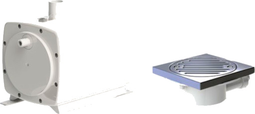 Sanifloor 1 sugepumpe stainless steel 295 x 191 x 164 mm