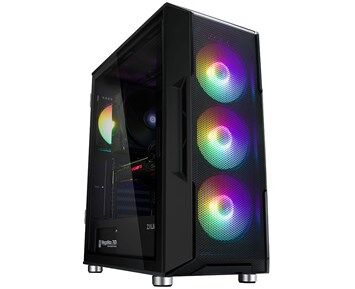 Zalman i3 Neo Midi Tower Kabinett med Herdet Glass - Svart Zalman i3 Neo Midi Tower Kabinett med Herdet Glass - Svart