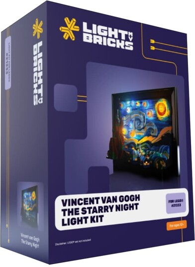 Light My Bricks Vincent van Gogh Stjernenatt lyssett