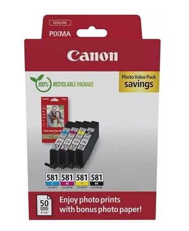 Canon CLI 581 C/M/Y/BK Photo Value Pack