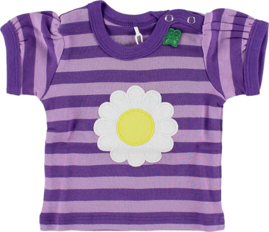 Freds World T skjorte   Lilla Stripet m. Daisy   Freds World   62   T skjorte