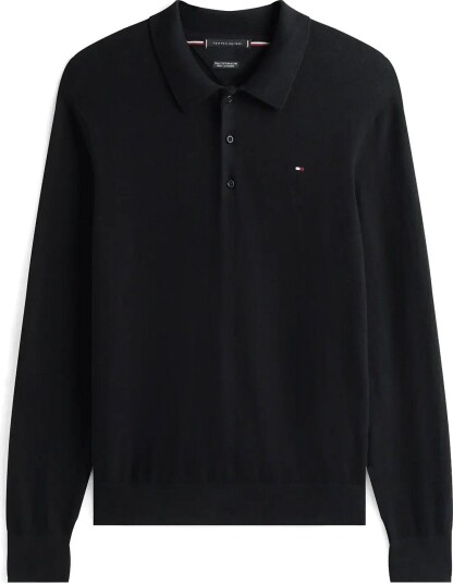 Tommy Hilfiger Pima Org Ctn Cashmere Ls Polo Black M