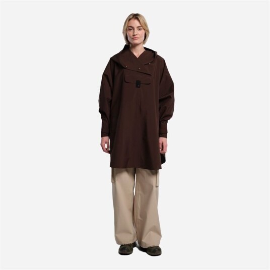 Blæst Bergen Poncho Java Jakke Brun female XL Blæst Bergen Poncho Java Jakke Brun female XL