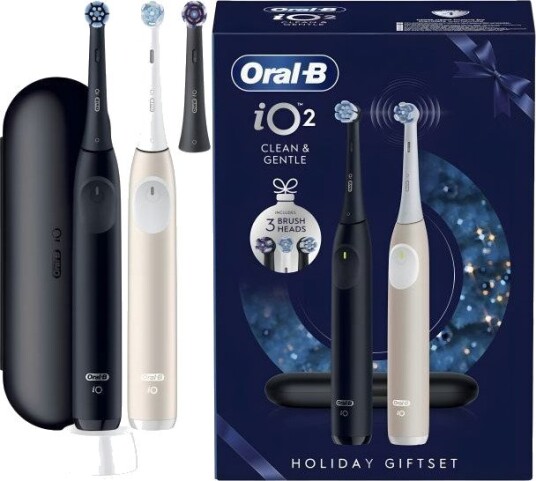 Oral-B iO2 Duo Julepakke Elektrisk Tannbørste - 2 stk.