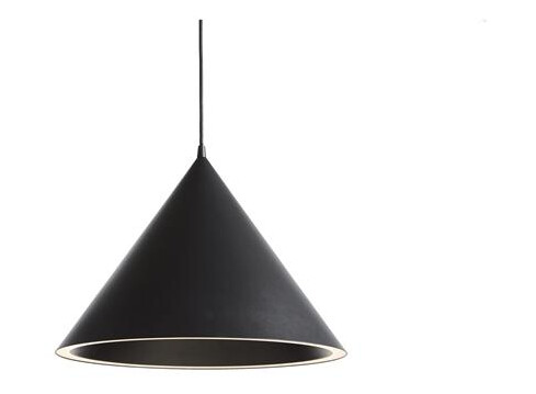 Woud Ringformet Taklampe Stor Sort Woud Ringformet Taklampe Stor Sort