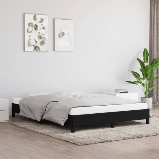 Sengeramme uten madrass svart 135x190 cm Double stoff Sengeramme uten madrass svart 135x190 cm Double stoff
