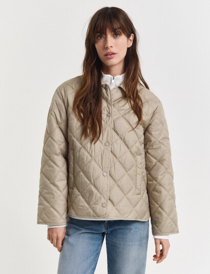 GANT Quilted Jacket With Collar - Beige - S