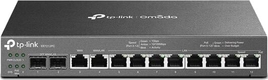 TP-Link ER7212PC Gigabit VPN Router med 12 LAN-porter i Sort