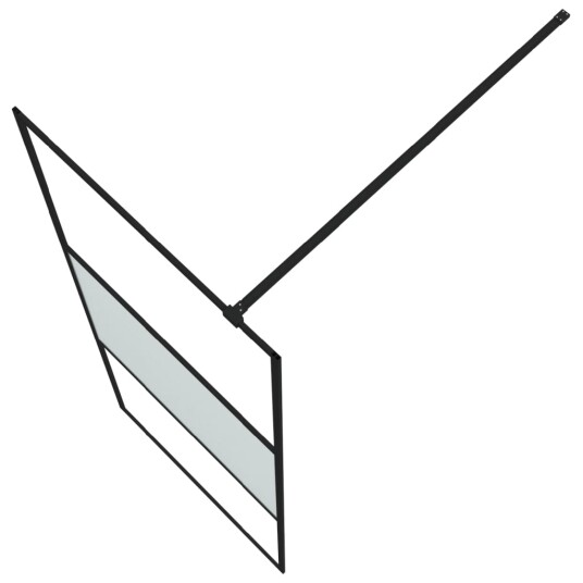 vidaXL Dusjvegg svart 80x195 cm halvfrostet ESG-glass vidaXL Dusjvegg svart 80x195 cm halvfrostet ESG-glass