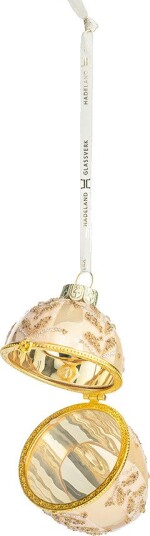 Hadeland Glassverk Sparkling Christmas Juleegg Med Lokk 8,5cm Gull