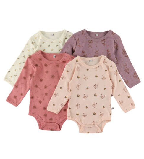 Pippi Body AO-printed 4-pak Dusty Rose 62