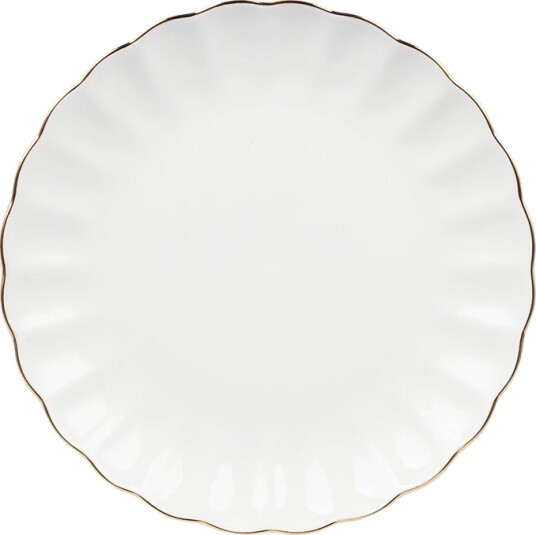 Nova Lilly Tallerken 21cm Hvit m/Gullkant