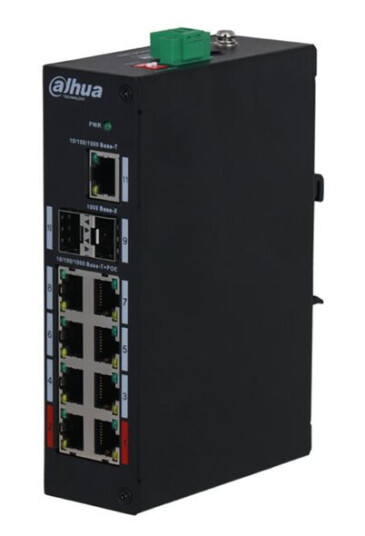 Dahua Pfs3211-8Gt-120-V2 Switch - Ikke-Styrt - 8 X 10/100/1000 (Poe) + 2 X 1000 (Uplink) + 1 X 10/100/1000 (Opplink) - Stasjonær - Poe (120 W)