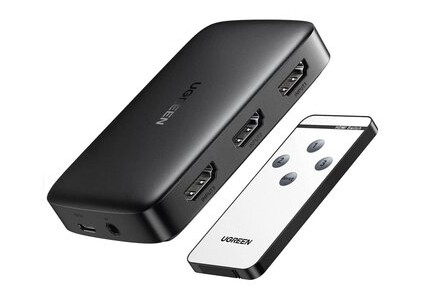 Ugreen - Video/Lyd-Splitter - 3 In, 1 Out - 1 X Hdmi - Stasjonær