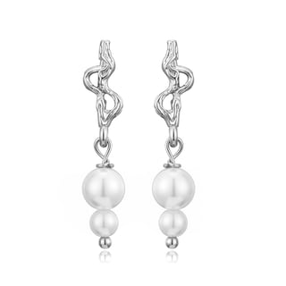 Nora Norway Ellinor Ear Drop Silver White