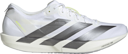Adidas Men"s Adizero Adios 9 FTWR White/Iron Metal/Solar Yellow 46