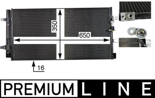 MAHLE AC 738 000P Kondensator, klimaanlegg