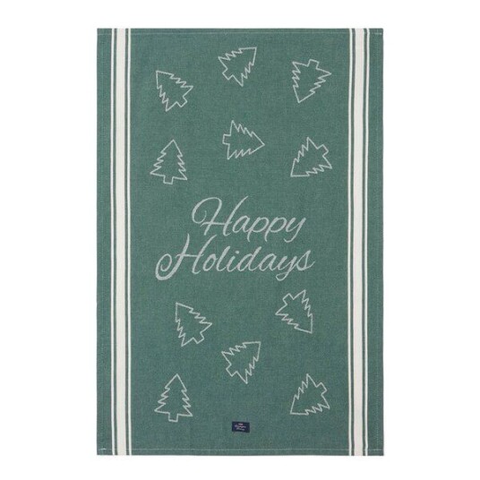 Lexington Happy Holidays jacquard kjøkkenhåndkle 50x70 cm grønn