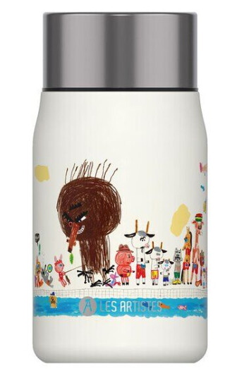 Les Artistes Bukkene Bruse mattermos 0,7L beige/multi Les Artistes Bukkene Bruse mattermos 0,7L beige/multi