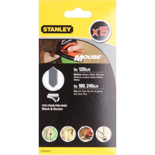 Stanley Slipepapir Mouse Profil 15 Stk