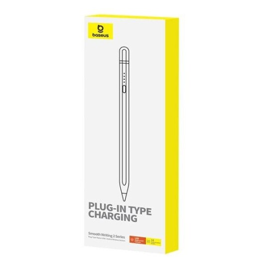 Baseus Aktiv Pekepenn Smooth Writing Series Med Trådløs Lading, Usb-C (Hvit)