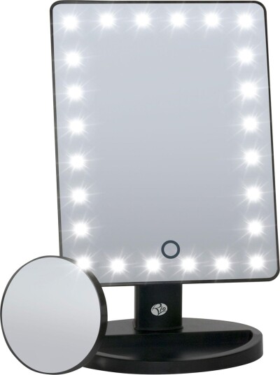 Rio Beauty 21 LED Sminkespeil med lys - Sort