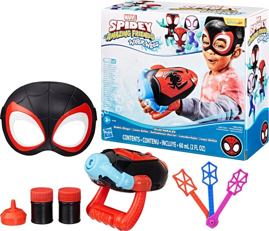 Spidey And His Amazing Friends Water-Webs Miles Morales Båblekaster