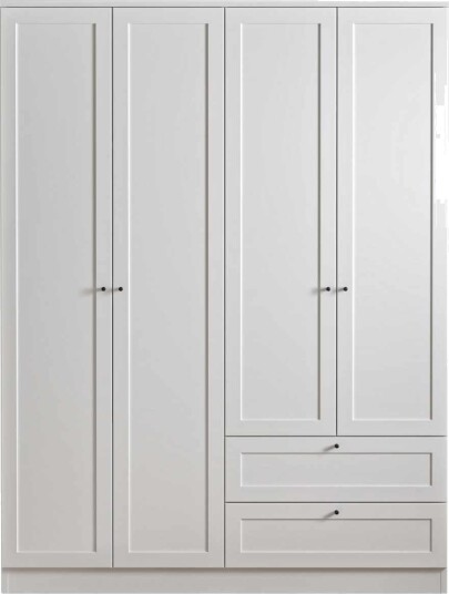 Interlaken garderobe 137x182 cm - Hvit