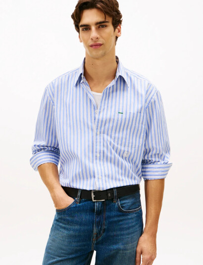 Tommy Hilfiger Crest Best Level Pop Stp Rlx Fit Blue XL Tommy Hilfiger Crest Best Level Pop Stp Rlx Fit Blue XL
